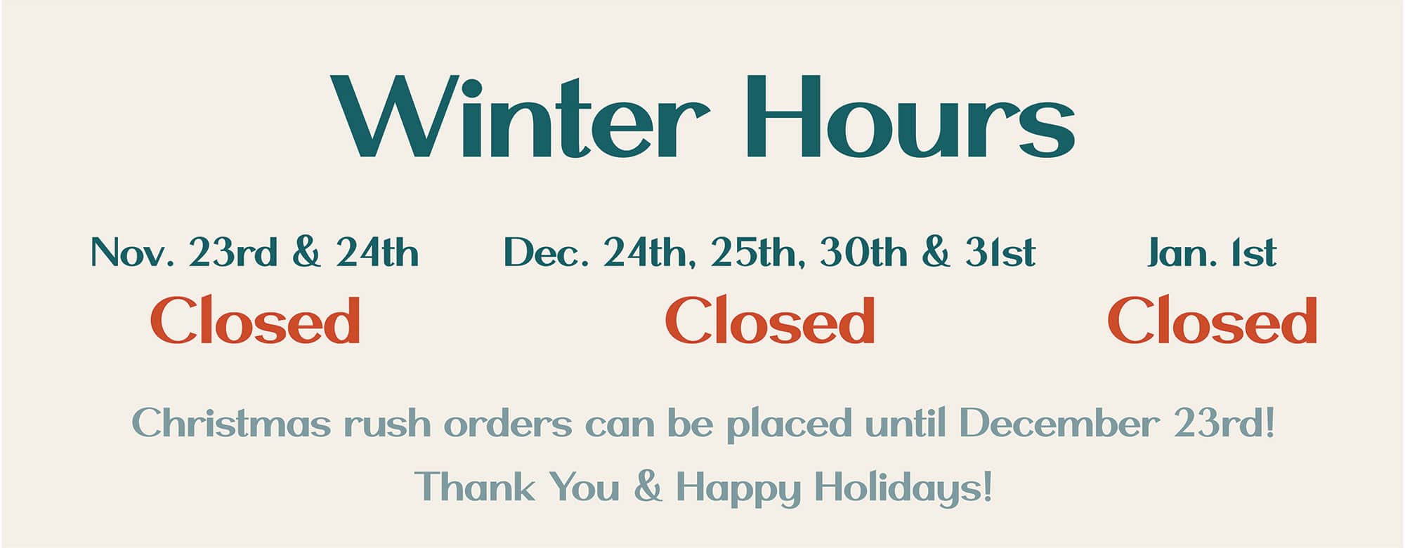 winterhours